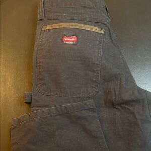 Wrangler Workwear Black Carpenter Pants Men's Size Unknown